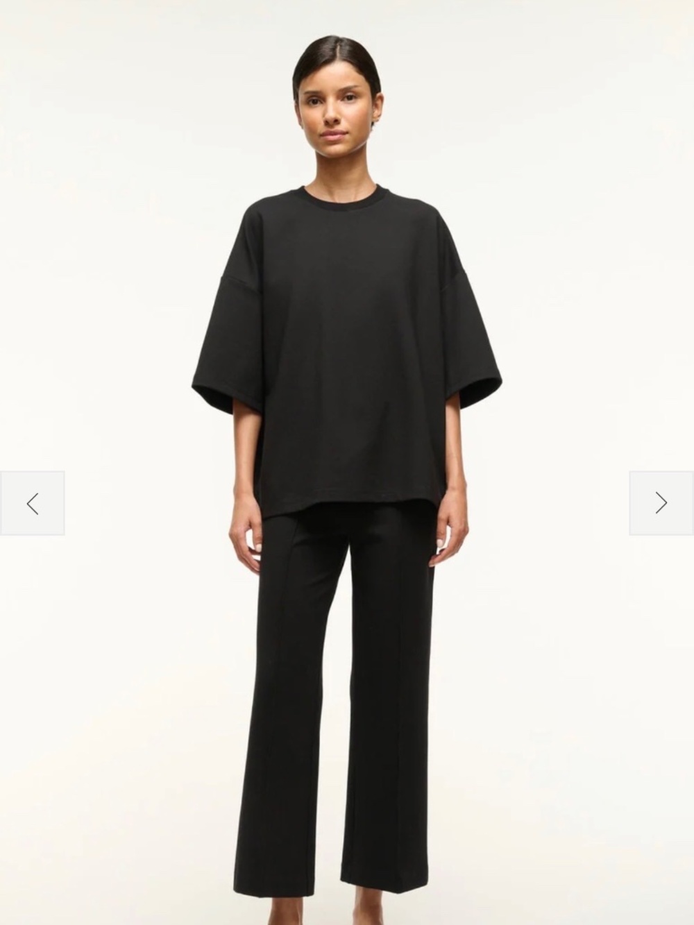 STAUD Capsule Oversized T-shirt Tee Black XS/S
